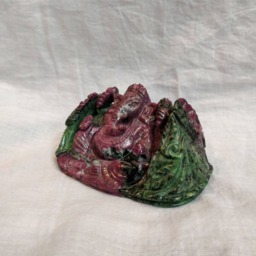 Ruby Ganesha, 1700 Caret Zoisite Gemstone Ganesha, Hindu God Ganesh, Lord Figurine, Ganesh Idol, Spiritual Figurines - thumbnail 3