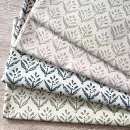 1473. Escorca Olive Green Block Print - Linen/Cotton Cushion Cover, Various Sizes - thumbnail 4