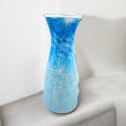 Glass Vase, Tall Iris Meadow Flowers, Floral Vase For Pretty Vases, Mothers Day Gift, Blue Gifts - thumbnail 2