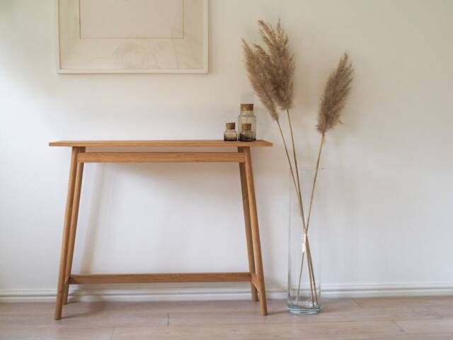 Console Table - Solid Oak Console in Mid Century Design - image 1