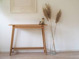 Console Table - Solid Oak Console in Mid Century Design