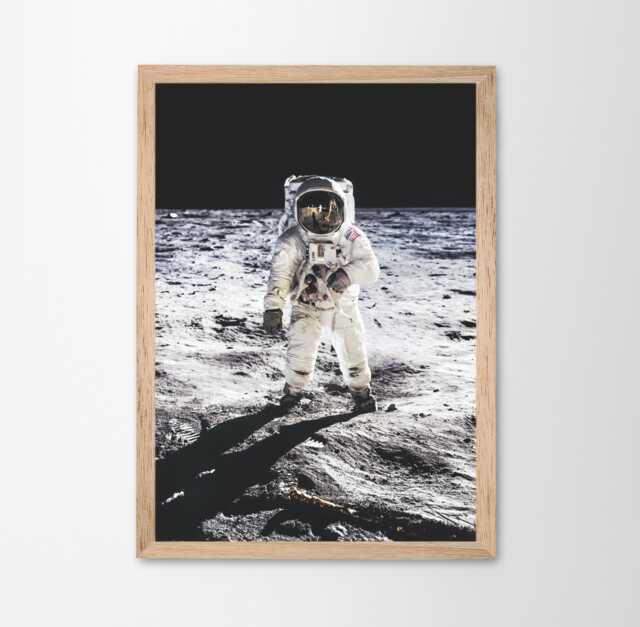 Moonwalk Astronaut Print Apollo Nasa Photo, Space Wall Art - image 1