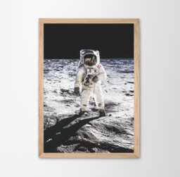 Moonwalk Astronaut Print Apollo Nasa Photo, Space Wall Art - thumbnail 1