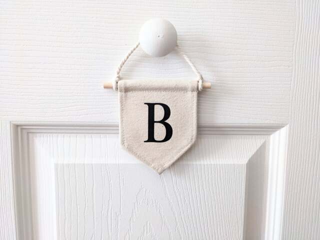 Simple Custom Initial Wall Banner- Entryway, Nursery Decor - image 1