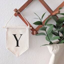 Simple Custom Initial Wall Banner- Entryway, Nursery Decor - thumbnail 2