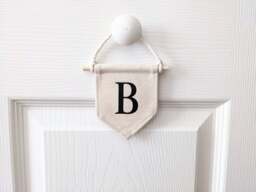 Simple Custom Initial Wall Banner- Entryway, Nursery Decor - thumbnail 1
