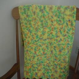 Baby Blanket - Crib Size Hand Knit - thumbnail 2