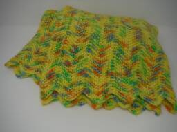 Baby Blanket - Crib Size Hand Knit
