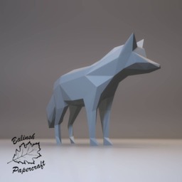 Fox Diy 3D Papercraft PDF Paper Sculpture Template, Origami Kit, Paper Animal Head, Make Your Own Trophy Low Poly Printable Model Templates - thumbnail 4