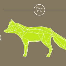 Fox Diy 3D Papercraft PDF Paper Sculpture Template, Origami Kit, Paper Animal Head, Make Your Own Trophy Low Poly Printable Model Templates - thumbnail 3