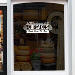 Bakery Shop Window Sticker Delicious Cupcakes Caf?? Restaurant Vinyl Decal Display - thumbnail 2