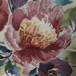 Cream Jacquard Tapestry Cushion Cover With Floral Bouquet 1 45x45 cm. Decorative - Interior Decoration Mother's Day - thumbnail 2