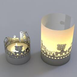 Bregenz Skyline Gift Tube Shadow Play - Captivating Candle With Silhouette Projection Ideal Souvenir For Lovers - thumbnail 3