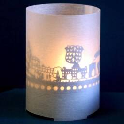 Bregenz Skyline Gift Tube Shadow Play - Captivating Candle With Silhouette Projection Ideal Souvenir For Lovers - thumbnail 1