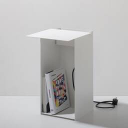 Shift Side Table in White Usable As Coffee Table & Nightstand