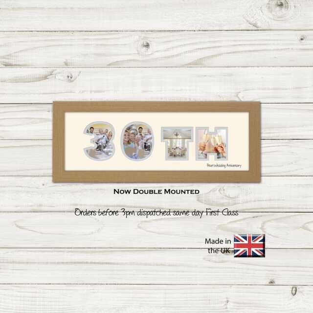 30Th Photo Frame Anniversary Number Pearl Wedding Special Gift 861A By Photos in A Word - image 1