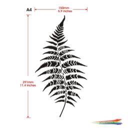 Fern Leaf Stencil, For Walls, Art & Furniture. St60 - thumbnail 2