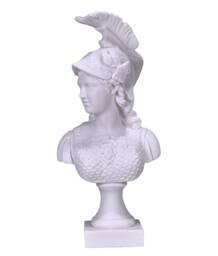 Athena Minerva Bust Head Greek Roman Goddess Cast Marble Sculpture Statue 14.57In - 37 cm - thumbnail 1