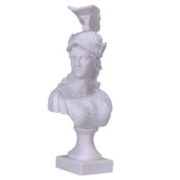 Athena Minerva Bust Head Greek Roman Goddess Cast Marble Sculpture Statue 14.57In - 37 cm - thumbnail 2