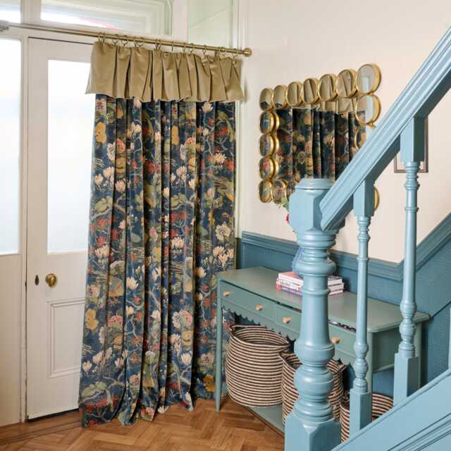 Gp & J Baker Rock Bird Velvet Curtain, Blackout Lined, Handmade in UK - image 1