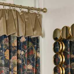 Gp & J Baker Rock Bird Velvet Curtain, Blackout Lined, Handmade in UK - thumbnail 2