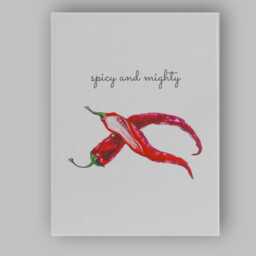 Minimalist Watercolour Red Chilli Kitchen Quote Canvas Wall Art Print Decor Picture Ready To Hang - thumbnail 1
