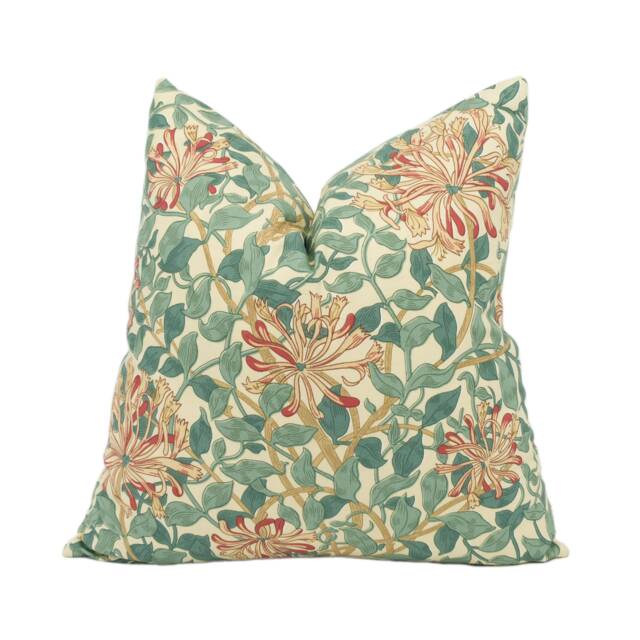 William Morris - Honeysuckle Cream/Wine Stunning Classic English Designer Cushion Cover Home D??cor Throw Pillow - image 1