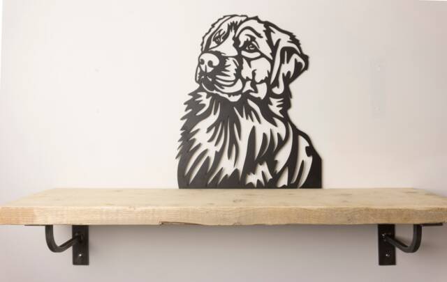 Golden Retriever Metal Wall Art, Rusty Steel, Patio Decor - image 1