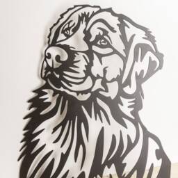 Golden Retriever Metal Wall Art, Rusty Steel, Patio Decor - thumbnail 2