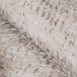 Beige Faux Fur Peacock Feather Pattern Blanket 240 X 65 cm - thumbnail 3