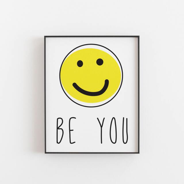 Be You Poster, Positive Print, Quote Art, Wall Quote, Kids Room Teen - image 1