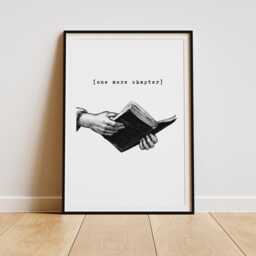 One More Chapter - 01 Poster Book Quote Print, Lover Gift, Reading Decor, Cosy Home Book-Themed Art Wall - thumbnail 2