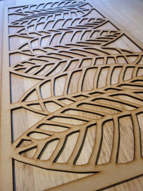 Autumn Leaves Floral Laser-Cut Mdf Panel Radiator Cabinet Screen Wall Art 0047 - image 1