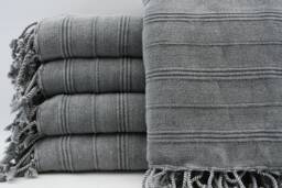 "stone Washed Towel, Gray Peshtemal, Hammam Towel, Bohemian Towel, 33""x65"