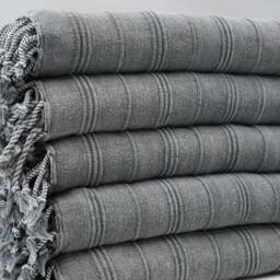 "stone Washed Towel, Gray Peshtemal, Hammam Towel, Bohemian Towel, 33""x65" - thumbnail 3