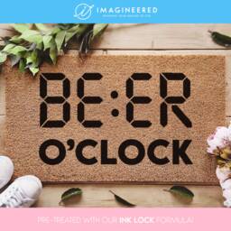 Beer O'clock Father's Day Mat - Fathers Gift Funny Door Personalized Gifts For Him Friends Family - thumbnail 1