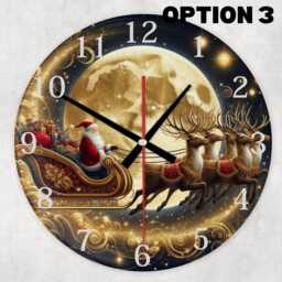 Santa Claus Glass Wall Clock With Silent Quartz Movement in Festive Christmas Design - thumbnail 3