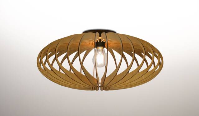 Elipse Wood Flush Mount Ceiling Light Plywood Chandelier - image 1