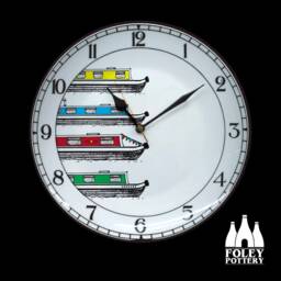 Otc Canal Boat, Narrow Barge - Illustrated Fine Bone China Clock - thumbnail 2