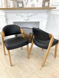 High-Quality Soft Leather Upholstered Dining Chair, Handcrafted Solid Oak Dining Chair, Wooden Chairs, Customized Room Chairs