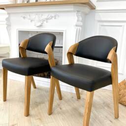High-Quality Soft Leather Upholstered Dining Chair, Handcrafted Solid Oak Dining Chair, Wooden Chairs, Customized Room Chairs - thumbnail 3
