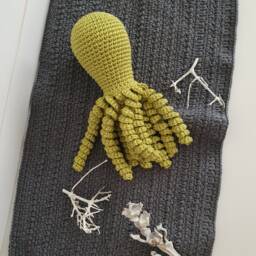 Organic Cotton Crochet Octopus Plush Toy, Custom Color - thumbnail 3