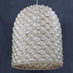 Bamboo Lampshade Pendant Light Rustic Room Decor Lighting - thumbnail 2