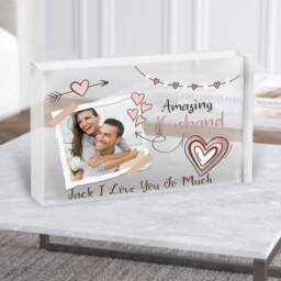 Amazing Husband Gift Photo Frame Personalised Clear Acrylic Block - Gift, Keepsake Custom