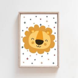 Set Of 3 Boys Nursery Prints, Lion Print, Personalised, Wall Art, Bedroom Decor, Art - thumbnail 2