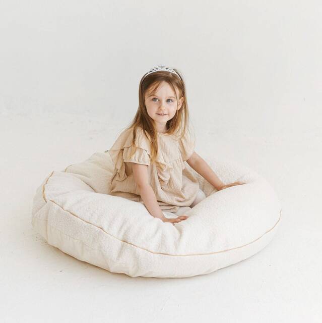 Floor Pillow, Round Cushion, Kids Toddler Playroom Decor, Large Summer Renovation - image 1
