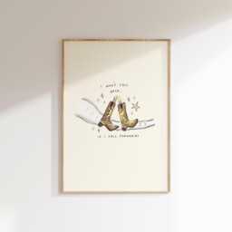 I Wont Fall Back If Forward Lyrics Wall Print - Olivia Dean The Art Of Loving Music Baby Steps Gifts For Girls - thumbnail 1