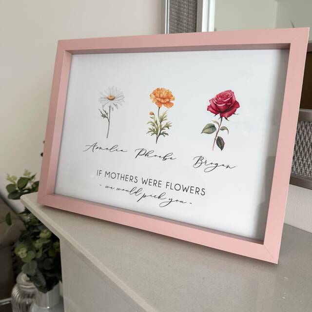 If Mothers Were Flowers - Birth Any Wording Personalised Day Print Gift Ideas Mum - image 1