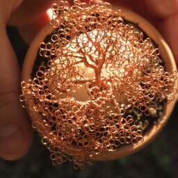 Copper Wire Bonsai Sculpture - thumbnail 2