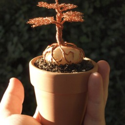 Copper Wire Bonsai Sculpture - thumbnail 4